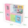 Ecotoys dětská dřevěná kuchyňka Pastelová