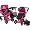 Kočárek pro panenky 2v1 Alice - růžový