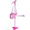 Dětská elektronická kytara se stativem a mikrofonem Guitar Micset - růžová