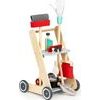 Ecotoys dřevěný úklidový vozík s vysavačem