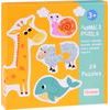 Barevné dvoudílné puzzle 24 zvířat