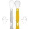 BabyOno Flexibilní lžičky, 2 ks, žlutá/šedá