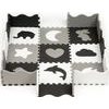 Ecotoys XXL pěnová puzzle hrací deka Happy Gray
