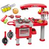 Velká dětská kuchyňka s digestoří a příslušenstvím Red Kitchen