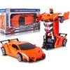 Robot transformer 2v1 Robocar 1:18 oranžový