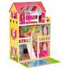 Ecotoys dřevěný domeček pro panenky s LED osvětlením rezidence Florence