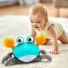Natahovací pohyblivý krab hračka pro nejmenší Cute Crab - modrý