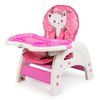 SMONTOVÁNO Ecotoys jídelní židlička 2v1 Kočička růžová