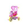 Dětská tříkolka s vodící tyčí Kočička růžová