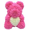 Medvídek z růží růžový s bílým srdcem Rose Bear 40 cm