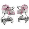 Kočárek pro panenky Alice Retro béžovo-růžový