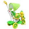 Dětská tříkolka s vodící tyčí Kačenka zelená