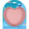Canpol babies Silikonový talíř s přísavkou SRDCE růžový