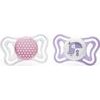 CHICCO Šidítko Physio Light silikonové 2-6m dívka 2 ks