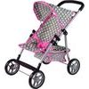 Alice sportovní kočárek pro panenku 9304 šedo-růžový