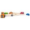 Ecotoys dřevěné autíčko Odtahovka + 4 autíčka