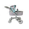 Alice velký kočárek pro panenky Moderno 5294 šedo-mentolový