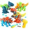 Šroubovací dinosauři s vrtačkou na baterie Take Apart