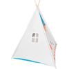 Ecotoys dětský indiánský stan bílo-modrý