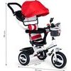 Ecotoys dětská tříkolka s otočným sedadlem Trike 2v1 červená