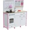 Dětská dřevěná kuchyňka růžovo-bílá