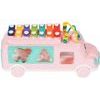 Interaktivní hrající autíčko s cimbálkami Happy Bus růžové