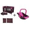 Alice postýlka a nosítko pro panenku - černá