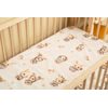Prostěradlo do postýlky Králiček, meruňková 60x120cm