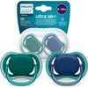 Dětský dudlík air 6-18m Philips Avent Zelená/modrá 2ks