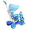Dětská tříkolka s vodící tyčí Kačenka modrá
