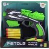 Pistole na pěnové náboje + 5ks nábojů - zelená