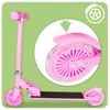 Dětská skládací koloběžka Scooter se svítícími koly - růžová