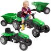 Dětský šlapací traktor s vlečkou Active Pedal zelený