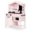 Ecotoys dětská dřevěná kuchyňka s příslušenstvím Domeček - růžová