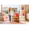 Ecotoys dřevěný dvoupatrový domeček pro panenky Pohádka + 4 panenky