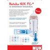 Nuk Láhev indikátor teploty, latexová savička, 0-6m - bílá