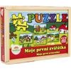 Dřevěné Puzzle - Moje první zvířátka 4x12 dílků