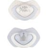 Canpol Babies Canpol Babies 2 ks symetrických silikonových dudlíků, 6-18m+, Little prince, modré