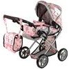 Alice kočárek pro panenky 9346 kombinovaný růžový s kytičkami