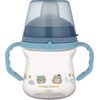 CANPOL babies Hrneček se silikonovým pítkem FirstCup BONJOUR PARIS 150ml modrý