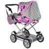Alice kočárek pro panenky kombinovaný 5246W šedo-růžová