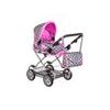 Doris kočárek pro panenky kombinovaný 9346W šedo-růžová