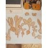 Kořenová zelenina - edukativní dřevěné puzzle - SLOVENSKÁ VERZE