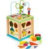 Ecotoys dřevěná edukační kostka s labyrintem Mouse Cube 5v1