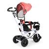 Ecotoys dětská tříkolka se sklopnou stříškou Basic růžová
