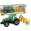 Zelený traktor s obracečkou sena pro děti