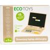 Ecotoys dřevěný notebook s magnetickým monitorem modrý