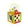Ecotoys dřevěná edukační kostka s labyrintem 5v1