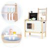Ecotoys dětská dřevěná kuchyňka se zvuky, LED efekty a kreslící tabulí