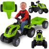 Dětský šlapací traktor s vlečkou Max zelený